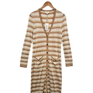 NEW L'Agence "Lulex Stripe Cardigan Dress", Small
